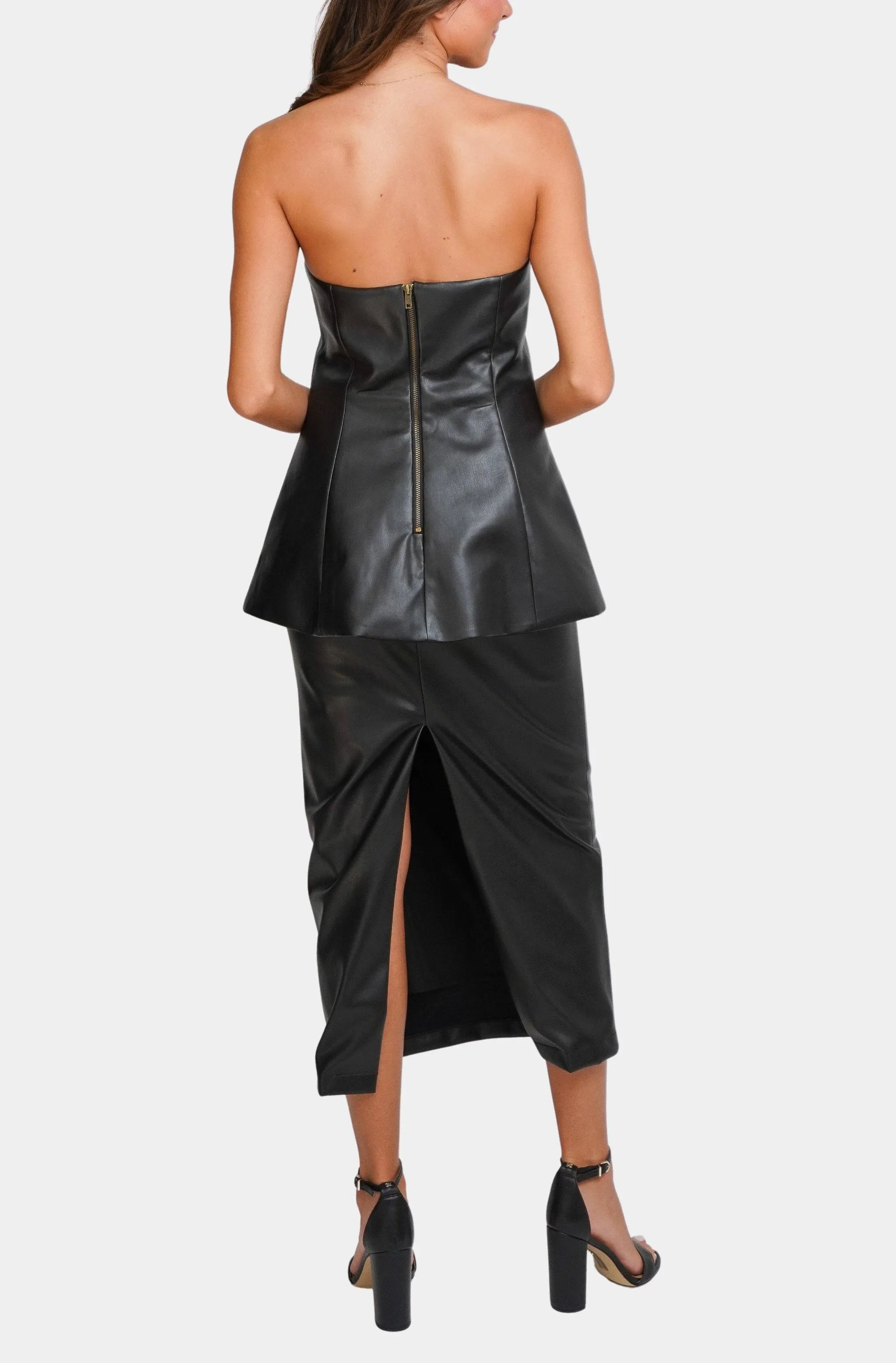 Marcela Leather Long Skirt