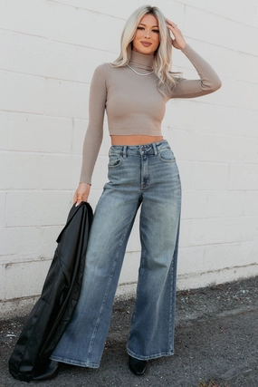 Minimalist Fit TaglessDesign Maren High Rise Wide Leg Cello Jeans (Tint)