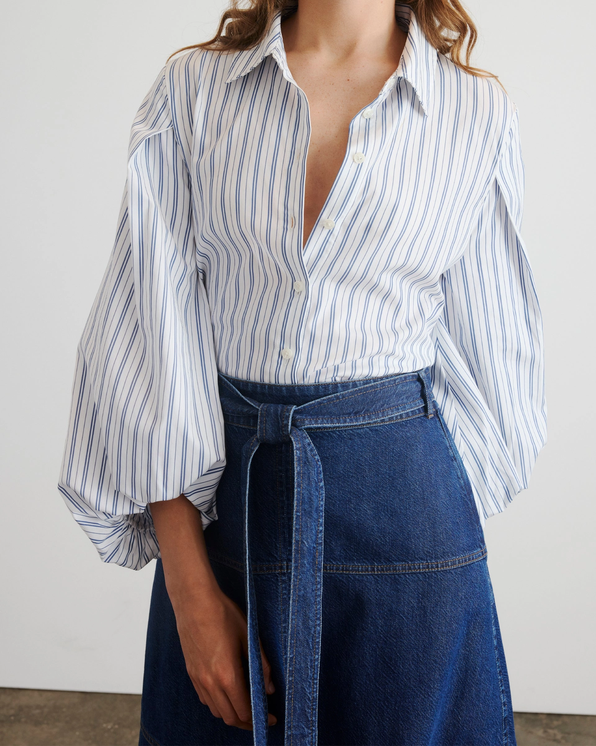 Marina Stripe Top summer look Drop Shoulder