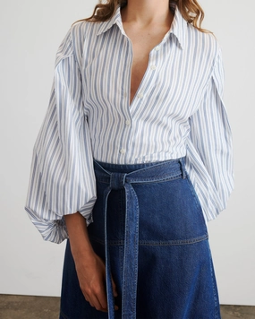Marina Stripe Top summer look Drop Shoulder