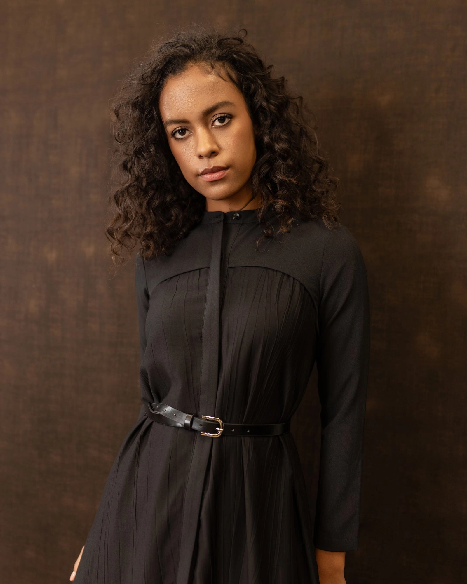 Marlee Dress | Black Layered Movement