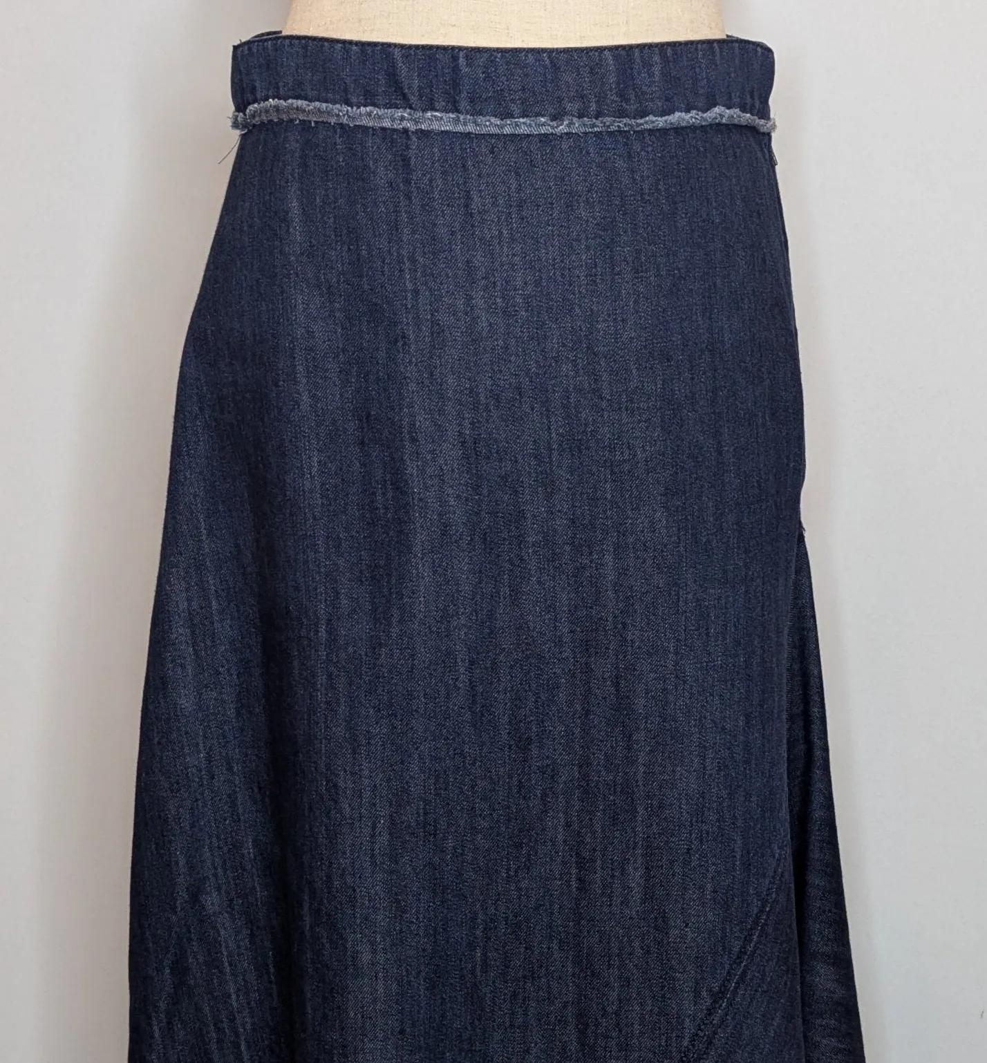 MARNI Denim Long Asymmetric Maxi Skirt