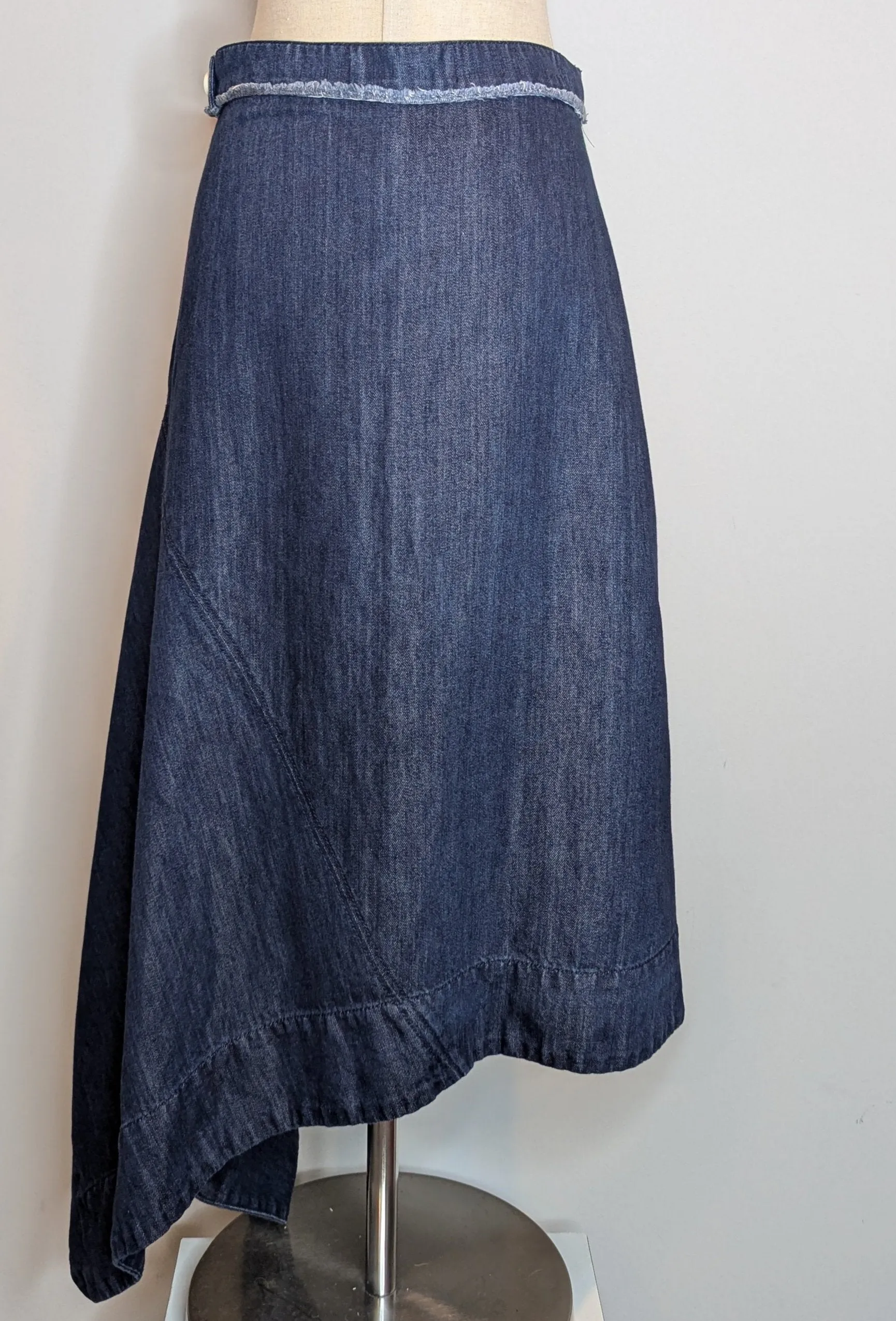 MARNI Denim Long Asymmetric Maxi Skirt