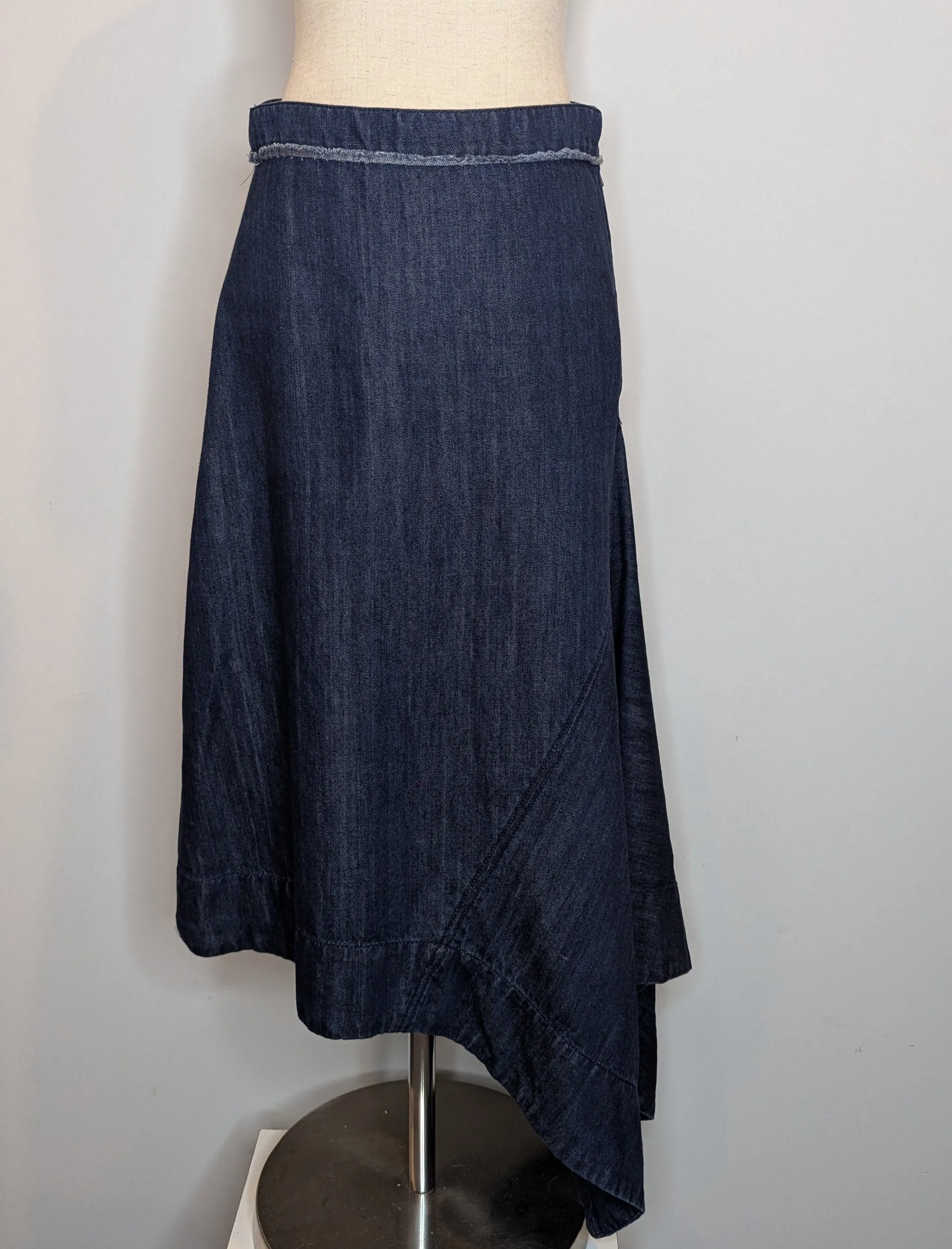 MARNI Denim Long Asymmetric Maxi Skirt