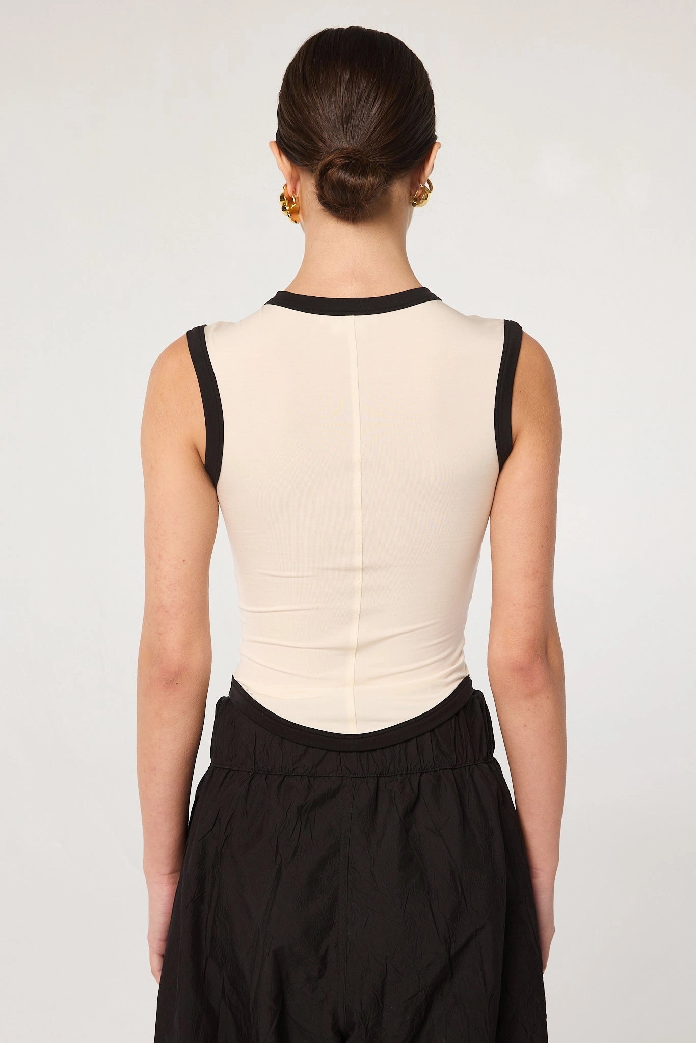 Ribbed Trims Soft Pullover MARTINE TANK TOP