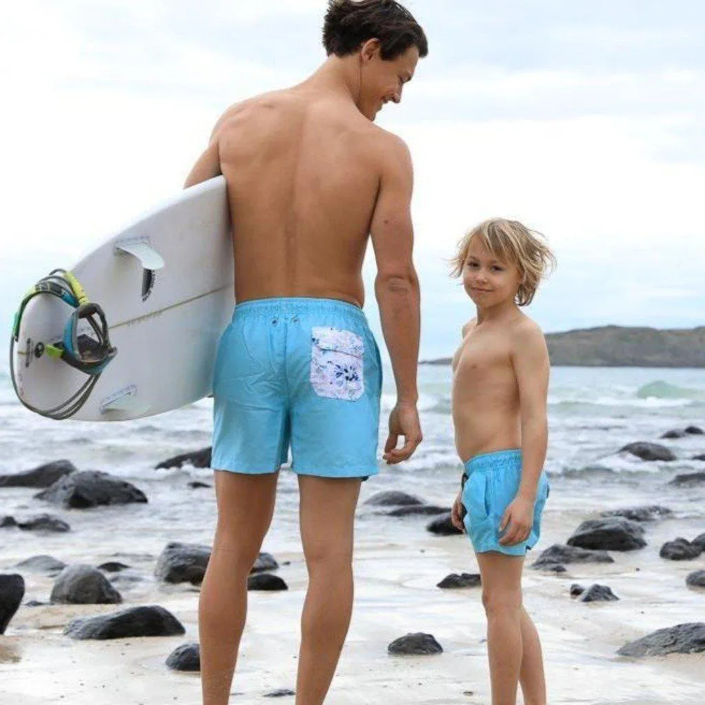 Matching Swimwear, Boys' Board Shorts, Floral Pocket