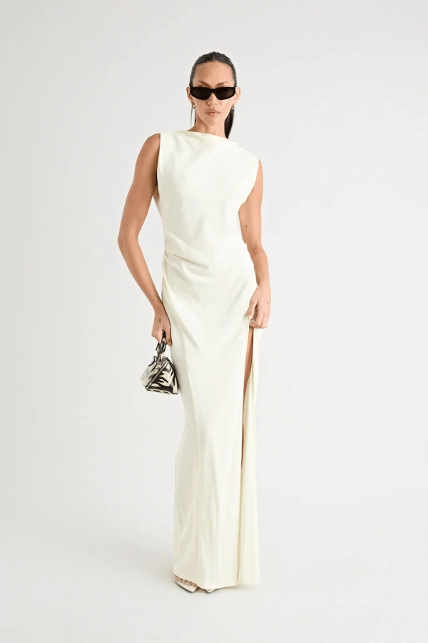 Matia Gown Butter Trendy wrap gown Seasonal Wear