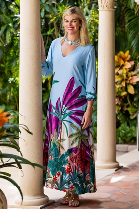 Maxine Dress / Purple Jungle Modern Layering