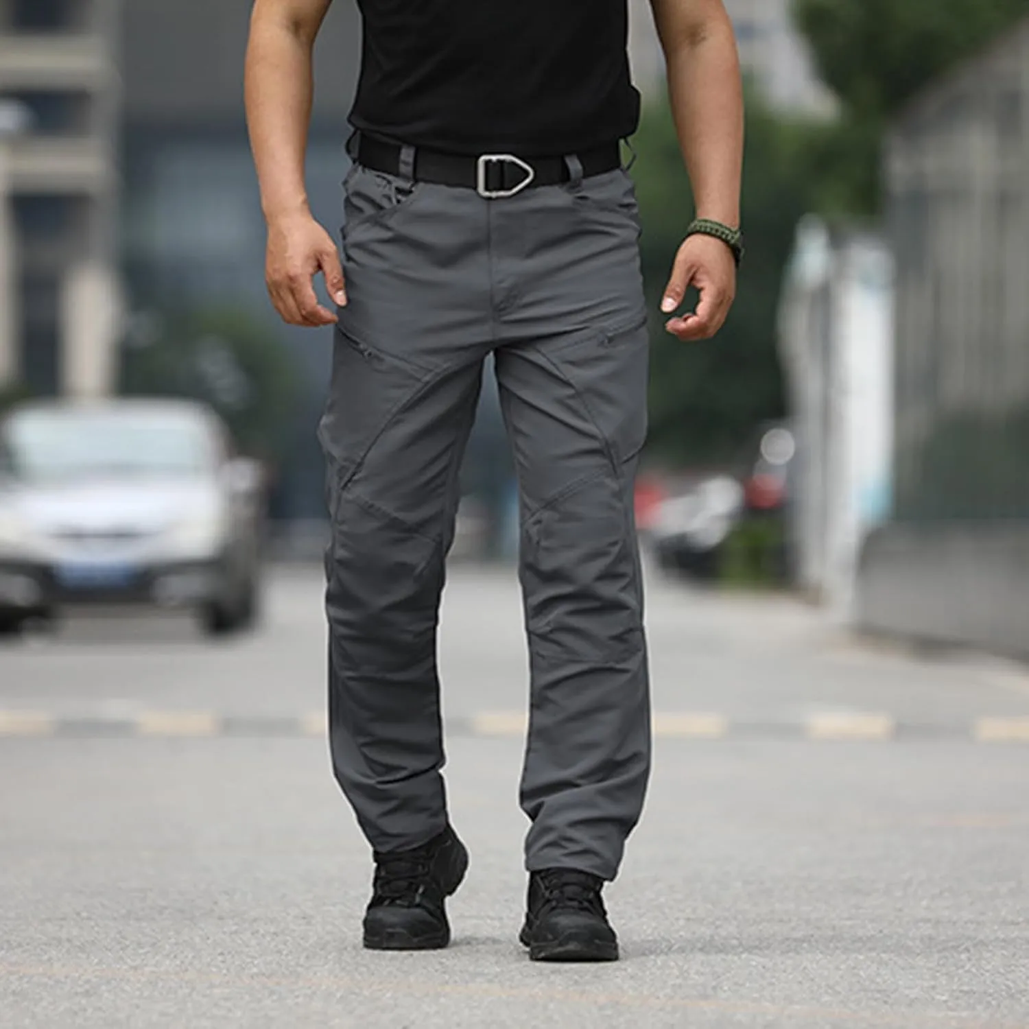 Men Hiking Pants Water Resistant Tactical Pants Lightweight Military Pant Outdoor Work Cargo Pants Multi-Pocket