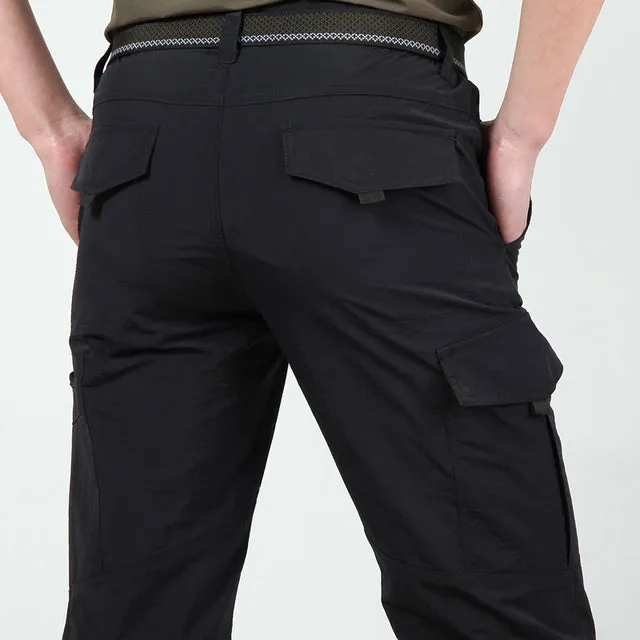 Men Lightweight Tactical Pants Summer Casual  Long Trousers Male Cargo Pants