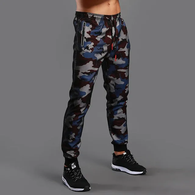 Men Sports Training Pants Pockets Hiking Running Autumn Spring Workout Pants
