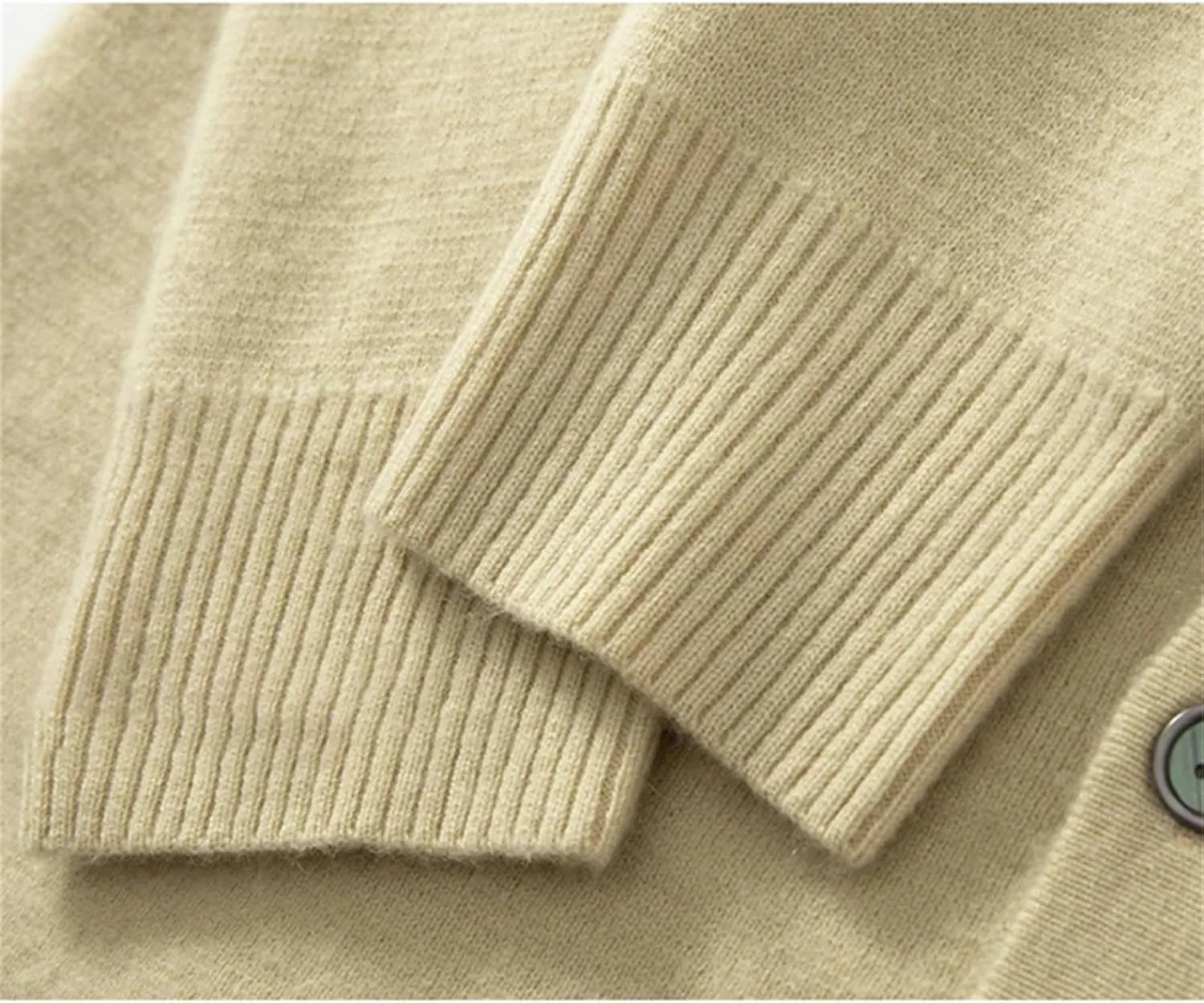 Men's 100 Percent Wool Cardigan Sweater Winter Long Sleeve Button Down Slim Fit Knitted Sweaters Coat