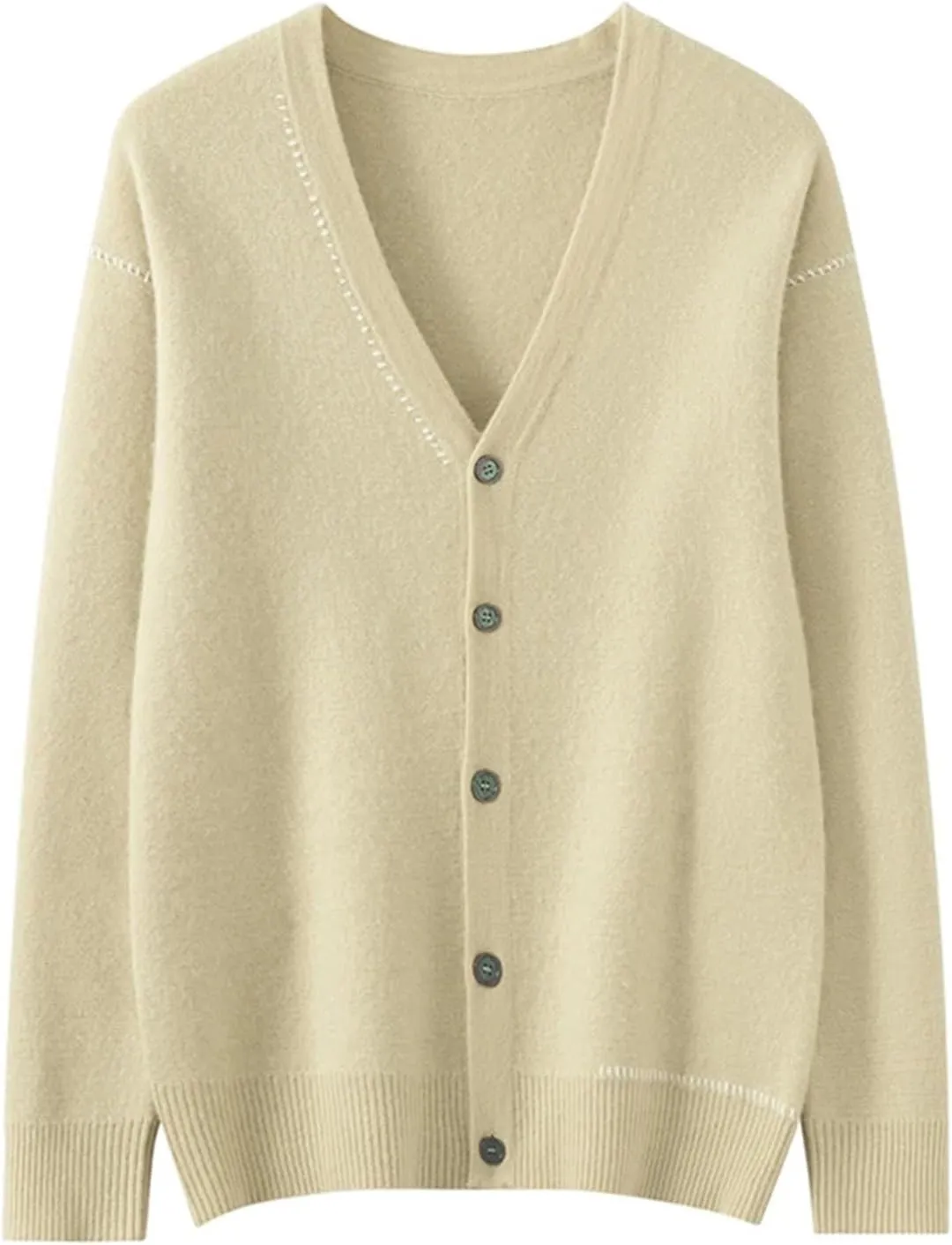 Men's 100 Percent Wool Cardigan Sweater Winter Long Sleeve Button Down Slim Fit Knitted Sweaters Coat