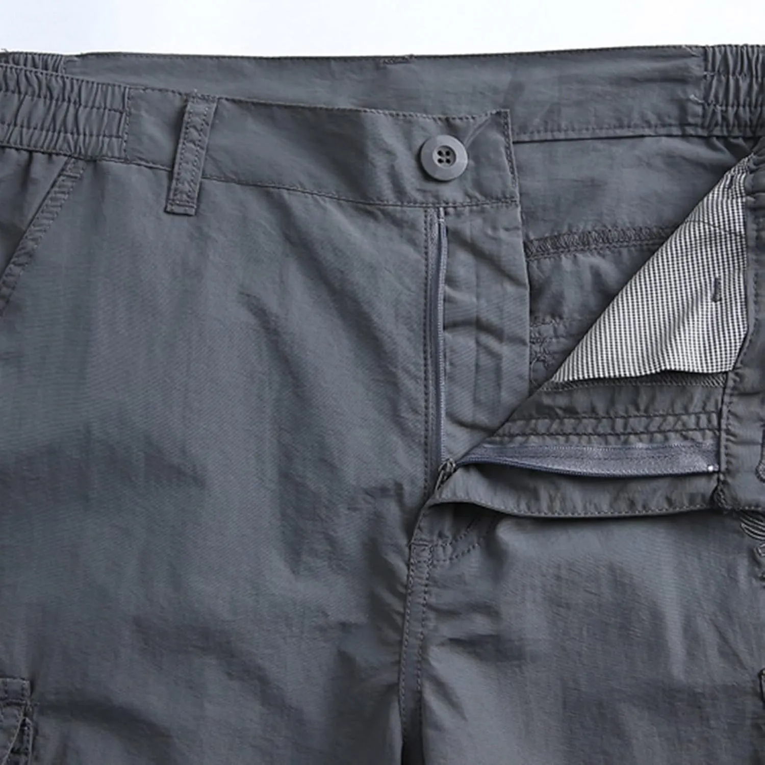 Men's Athletic Pants Casual Stylish Buckle Zipper Solid Cargo Pants Multi Pockets Fashion Work Utility Trousers