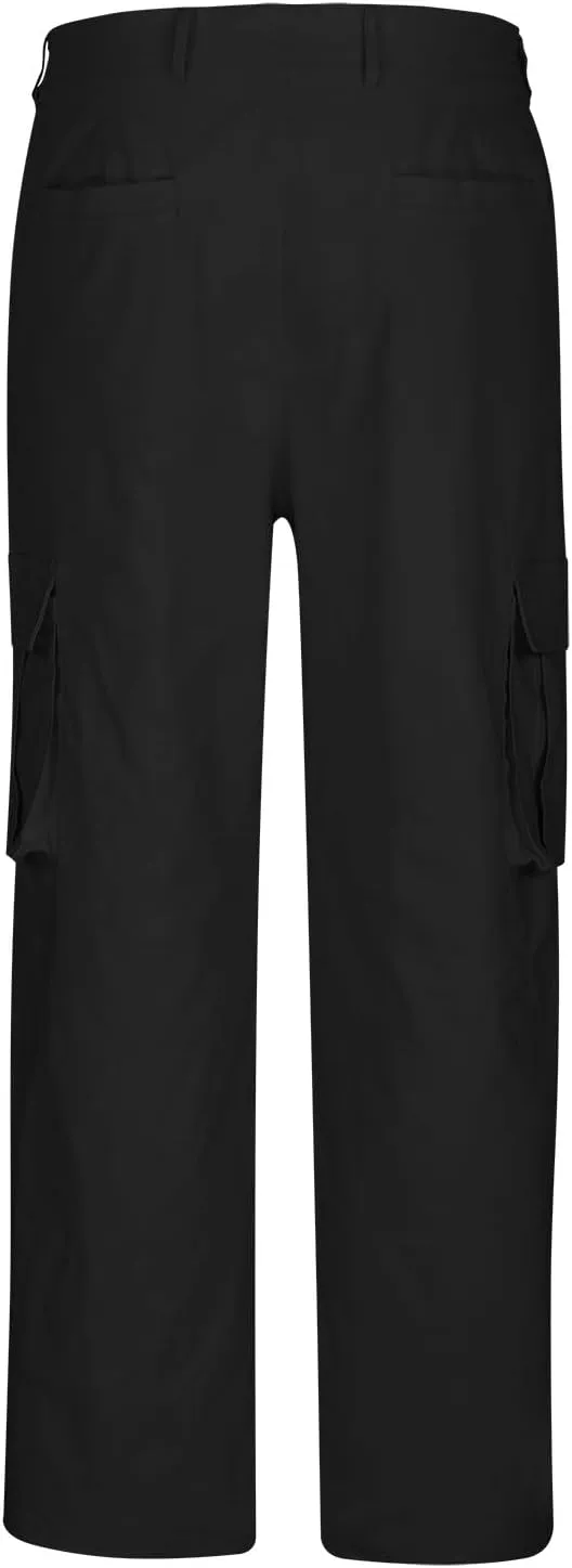 Men's Cargo Pants Casual Stretch Utility Work Button Pants Tapered Baggy Big and Tall Straight Leg Sweatpants