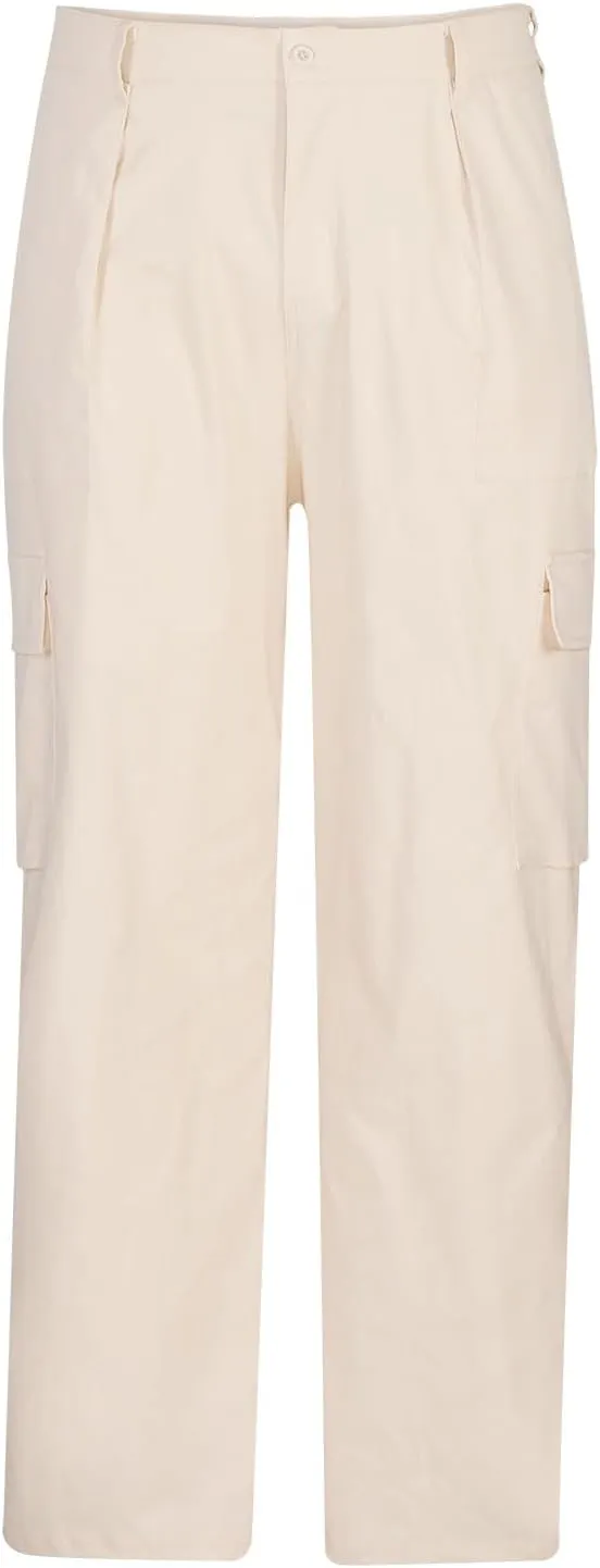 Men's Cargo Pants Casual Stretch Utility Work Button Pants Tapered Baggy Big and Tall Straight Leg Sweatpants