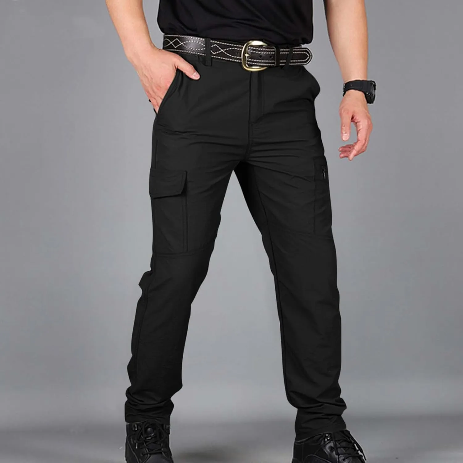 Mens Cargo Pants Heavyweight Summer Travel Outdoor Trendy 2025 Trousers Men