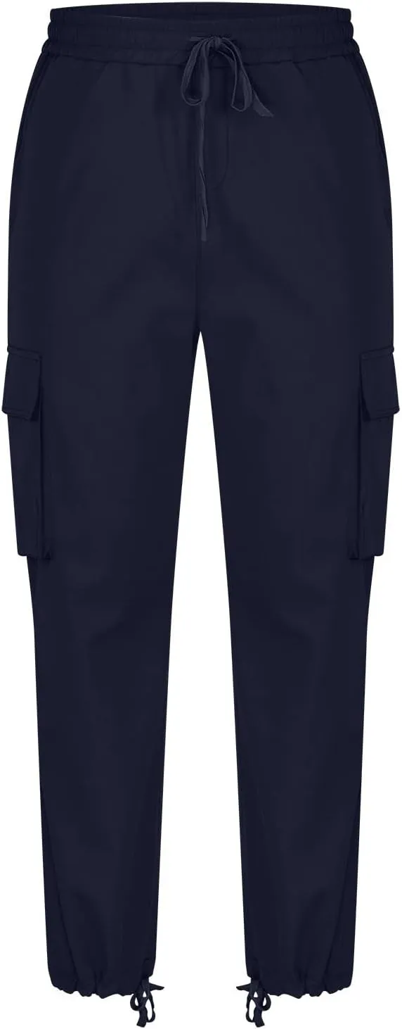 Mens Cargo Pants Ripstop Utility Straight Leg Joggers Pants Relaxed Fit Outdoor Trousers with Multi Pockets