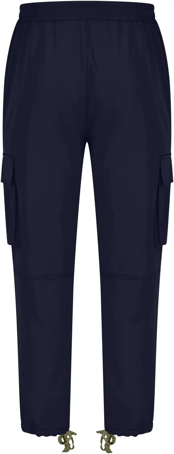 Mens Cargo Pants Ripstop Utility Straight Leg Joggers Pants Relaxed Fit Outdoor Trousers with Multi Pockets