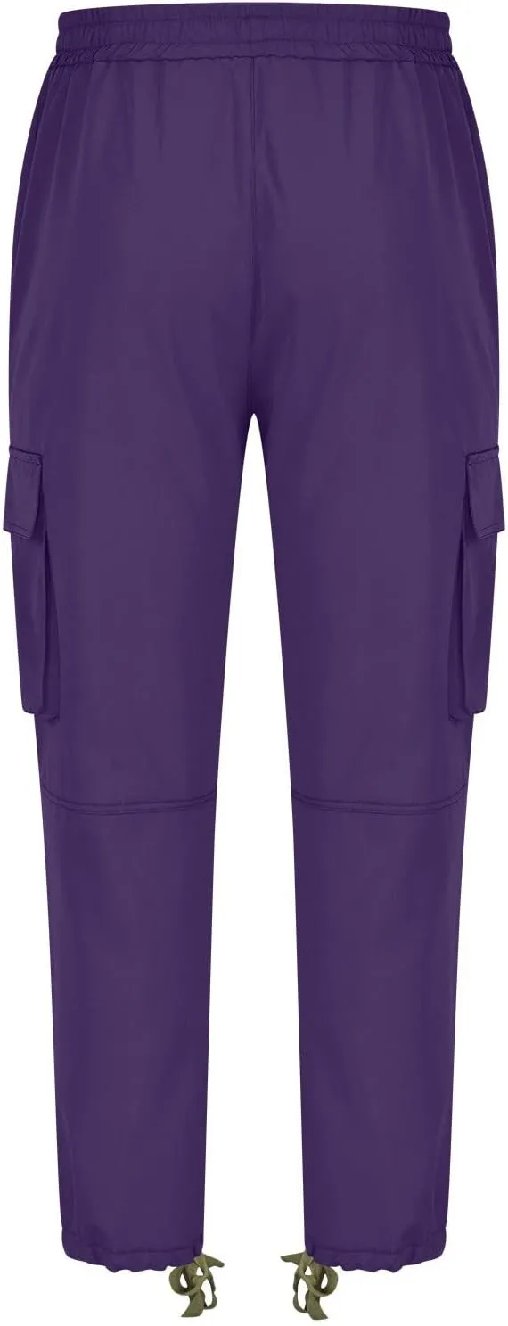 Mens Cargo Pants Ripstop Utility Straight Leg Joggers Pants Relaxed Fit Outdoor Trousers with Multi Pockets