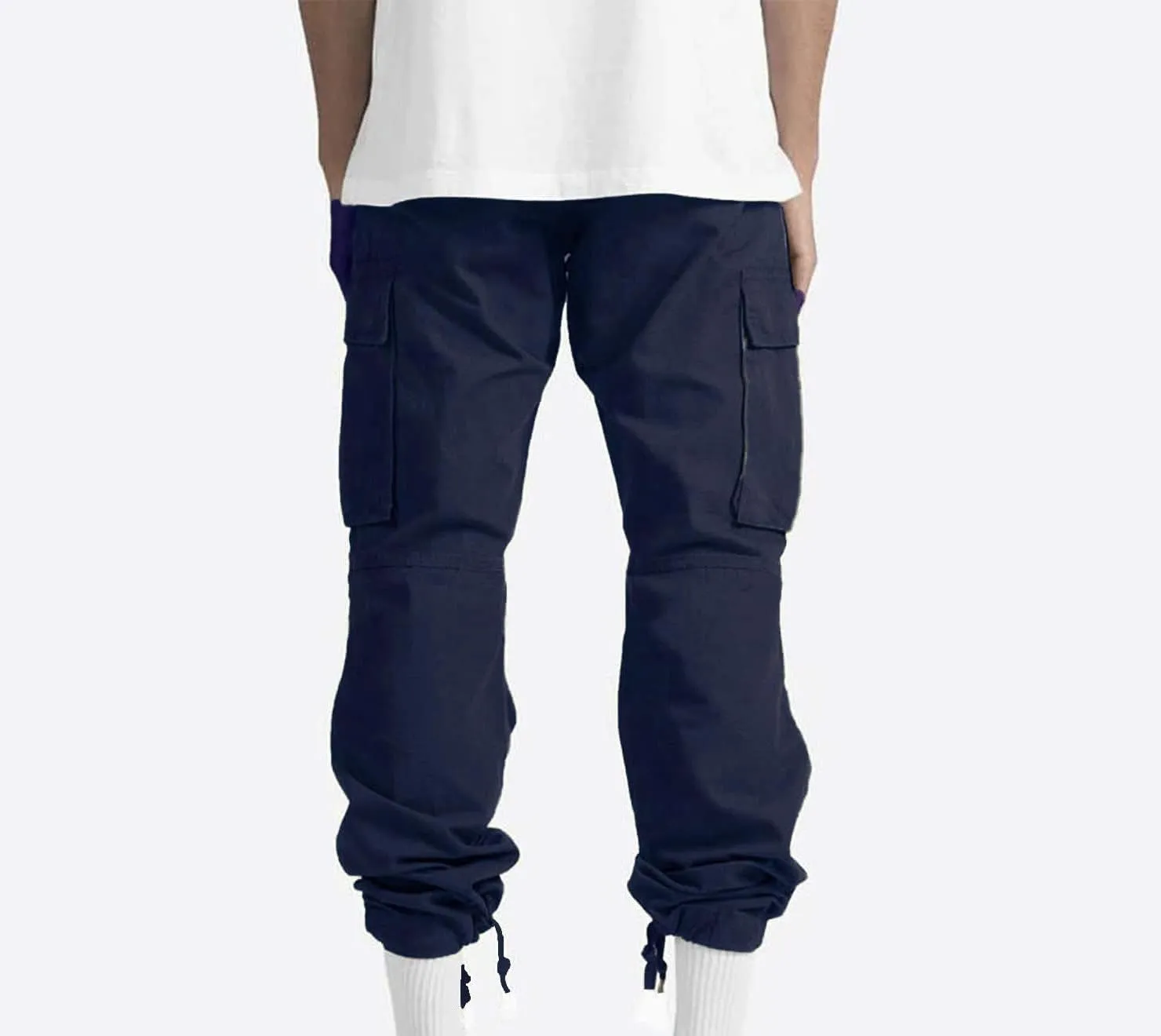Mens Cargo Pants Ripstop Utility Straight Leg Joggers Pants Relaxed Fit Outdoor Trousers with Multi Pockets
