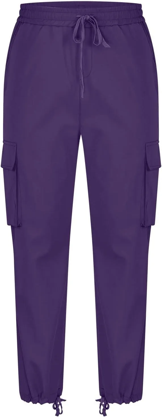 Mens Cargo Pants Ripstop Utility Straight Leg Joggers Pants Relaxed Fit Outdoor Trousers with Multi Pockets