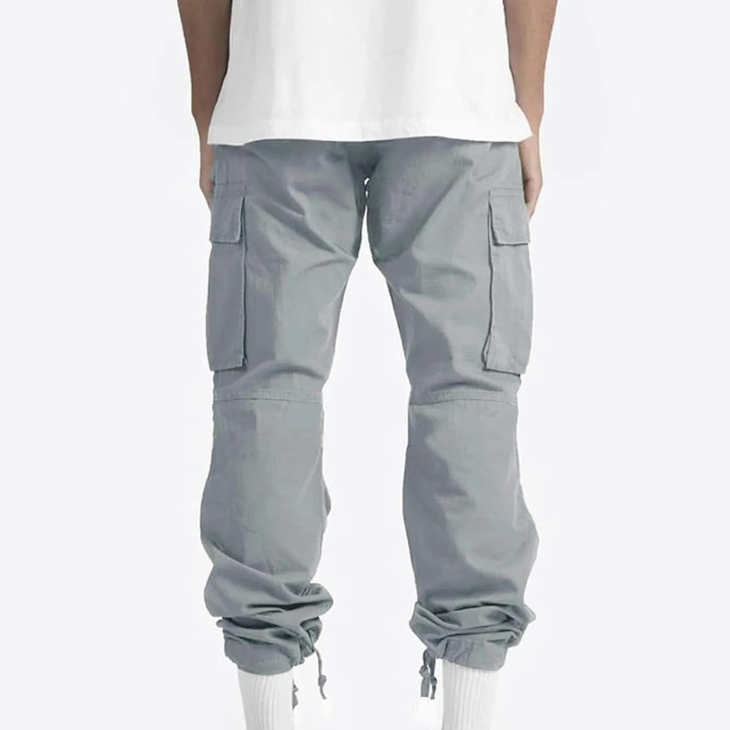 Mens Cargo Pants Ripstop Utility Straight Leg Joggers Pants Relaxed Fit Outdoor Trousers with Multi Pockets