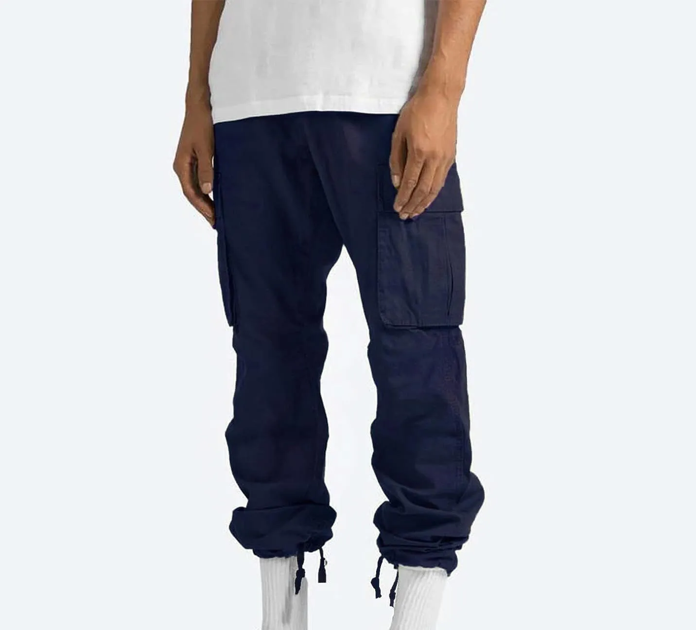 Mens Cargo Pants Ripstop Utility Straight Leg Joggers Pants Relaxed Fit Outdoor Trousers with Multi Pockets