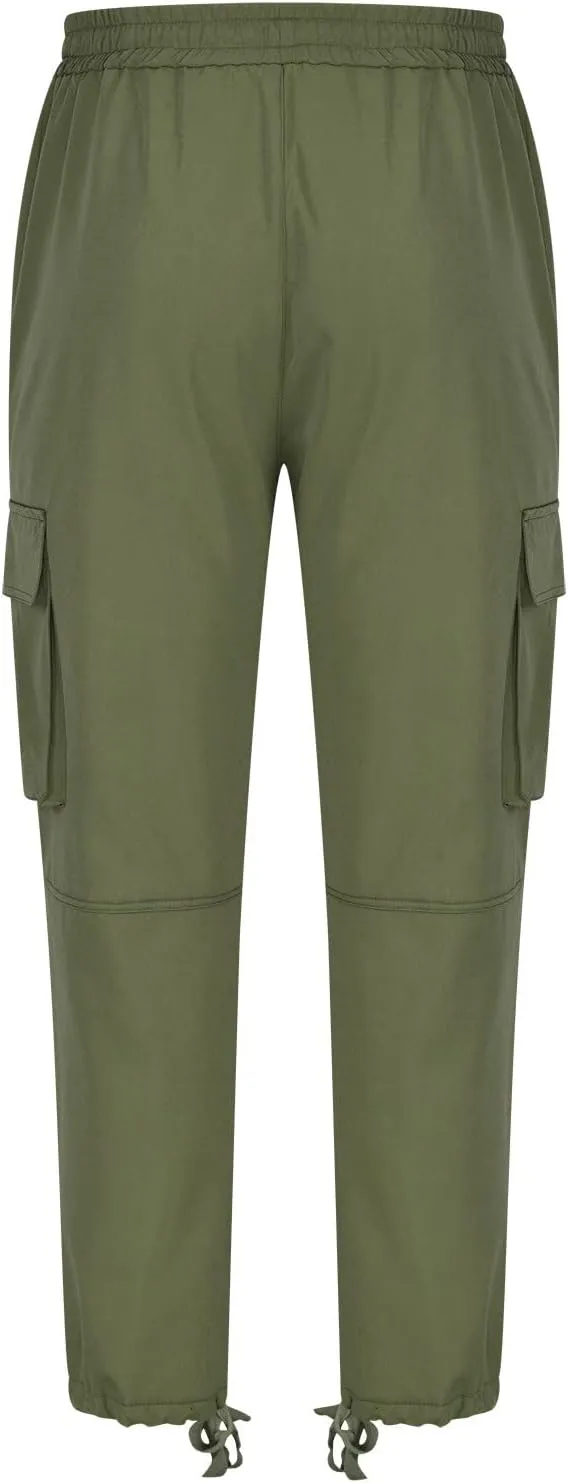 Mens Cargo Pants Ripstop Utility Straight Leg Joggers Pants Relaxed Fit Outdoor Trousers with Multi Pockets