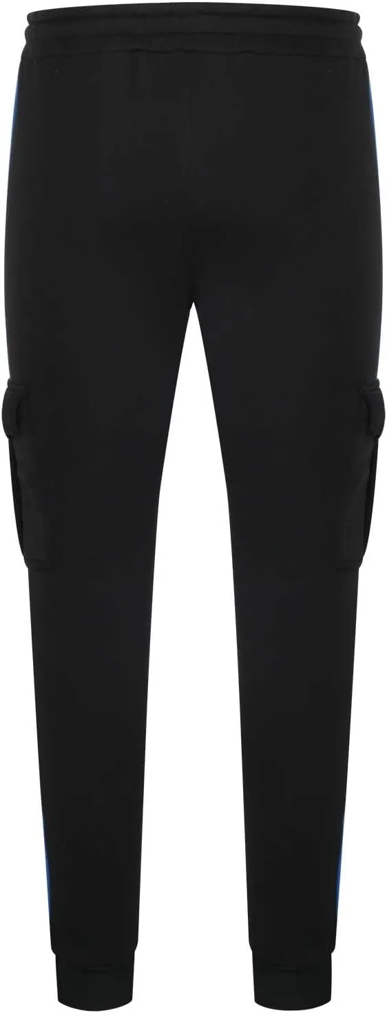 Mens Cargo Pants Skinny-Fit Drawstring Elastic Waist Multi Pockets Slacks Tapered Outdoor Fashion Utility Pants