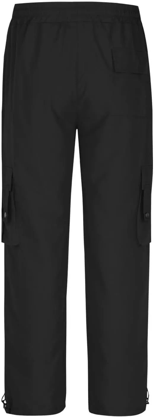 Mens Cargo Pants with Multi Pockets Drawstring Elastic Waisted Casual Trousers Outdoor Hiking Athletic Jogging Pants