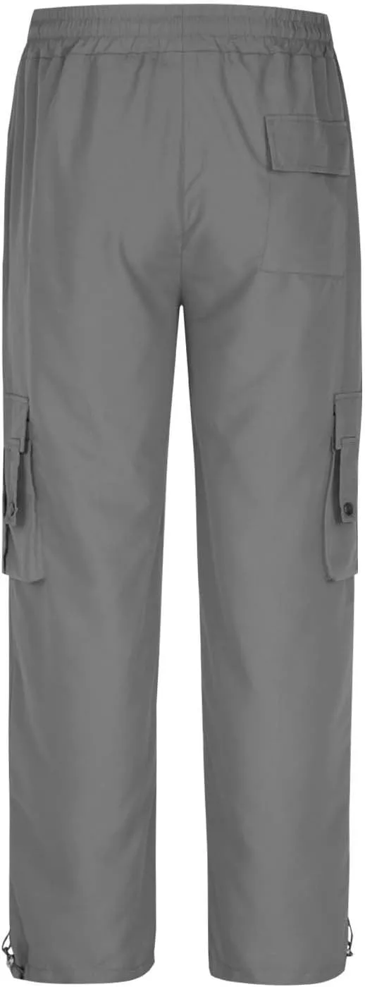 Mens Cargo Pants with Multi Pockets Drawstring Elastic Waisted Casual Trousers Outdoor Hiking Athletic Jogging Pants