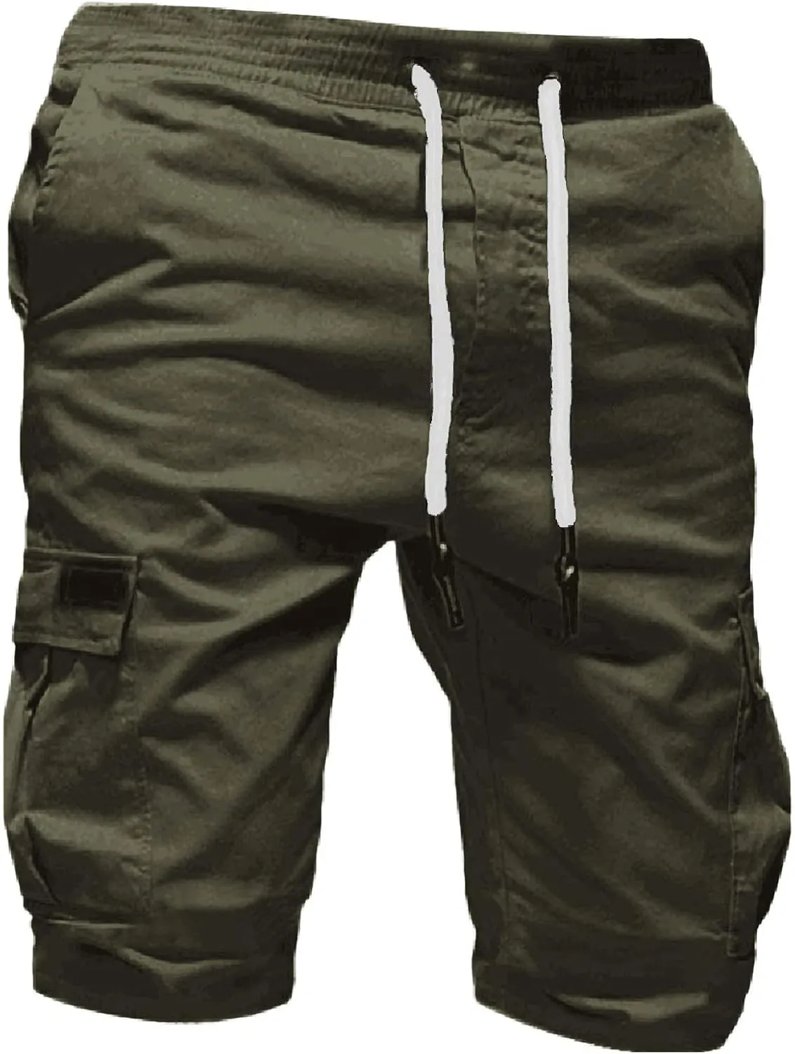 Mens Cargo Shorts Big and Tall Elastic Waist Hiking Shorts Drawstring Stretch Lightweight Athletic Shorts Gym Shorts
