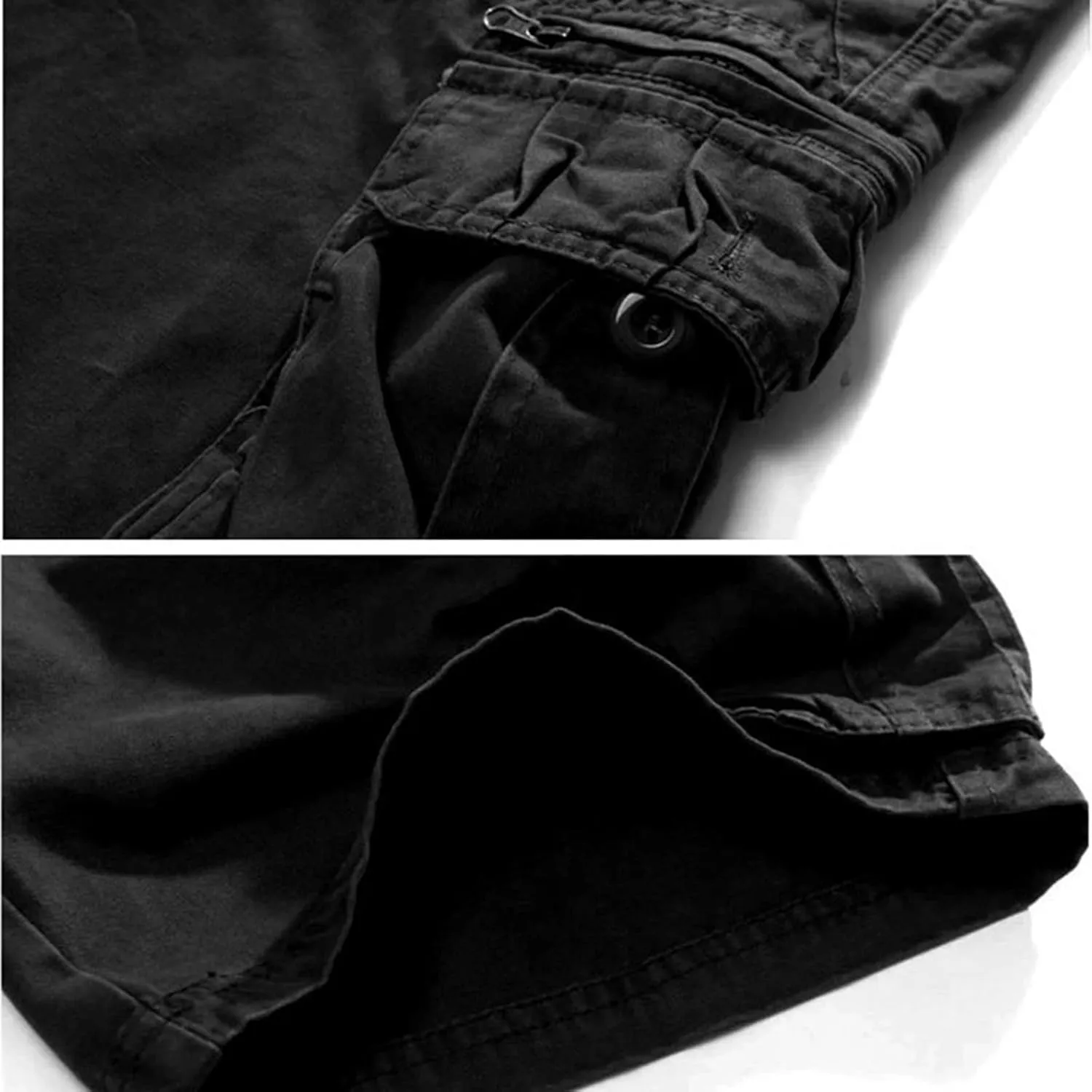 Mens Cargo Shorts Button Zip Athletic Shorts Casual Outdoor Workout Shorts Loose Fit Lightweight Jogger Shorts