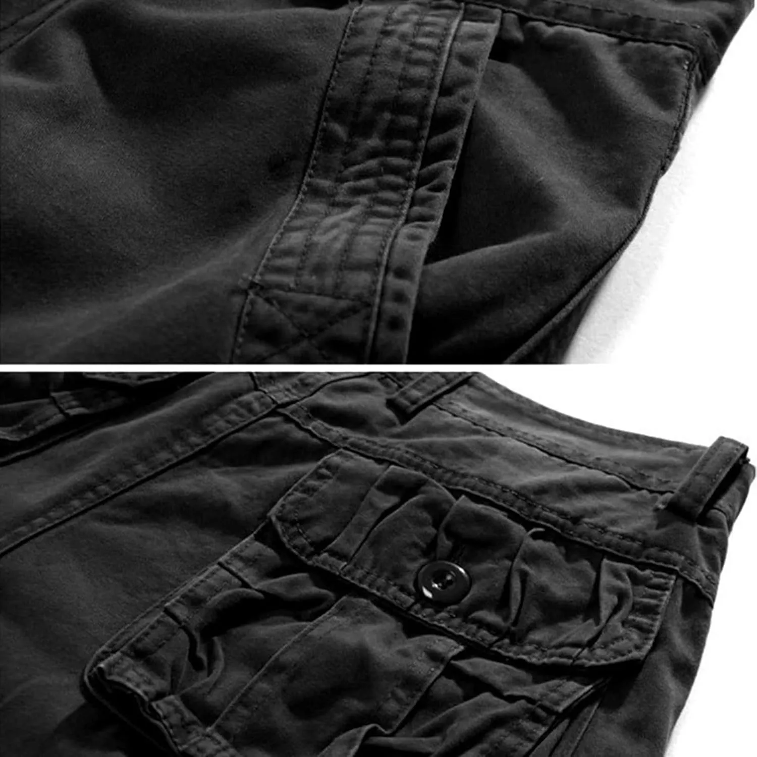 Mens Cargo Shorts Button Zip Athletic Shorts Casual Outdoor Workout Shorts Loose Fit Lightweight Jogger Shorts