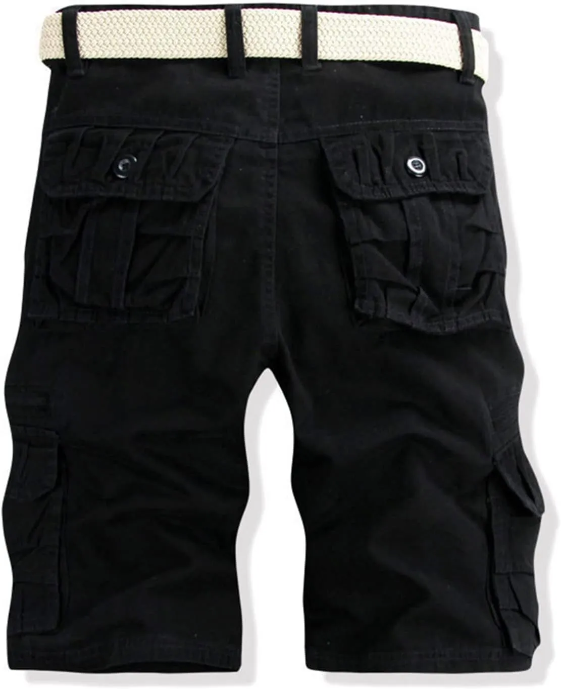Mens Cargo Shorts Button Zip Athletic Shorts Casual Outdoor Workout Shorts Loose Fit Lightweight Jogger Shorts