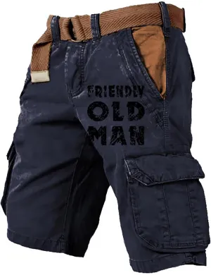 Men's Cargo Shorts Elastic Waist Workout Shorts Athletic Shorts Summer Running Hiking Shorts TrendyStreetwear