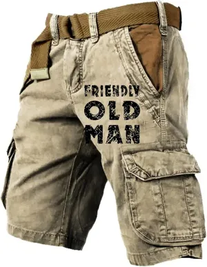 Men's Cargo Shorts Elastic Waist Workout Shorts Athletic Shorts Summer Running Hiking Shorts TrendyStreetwear
