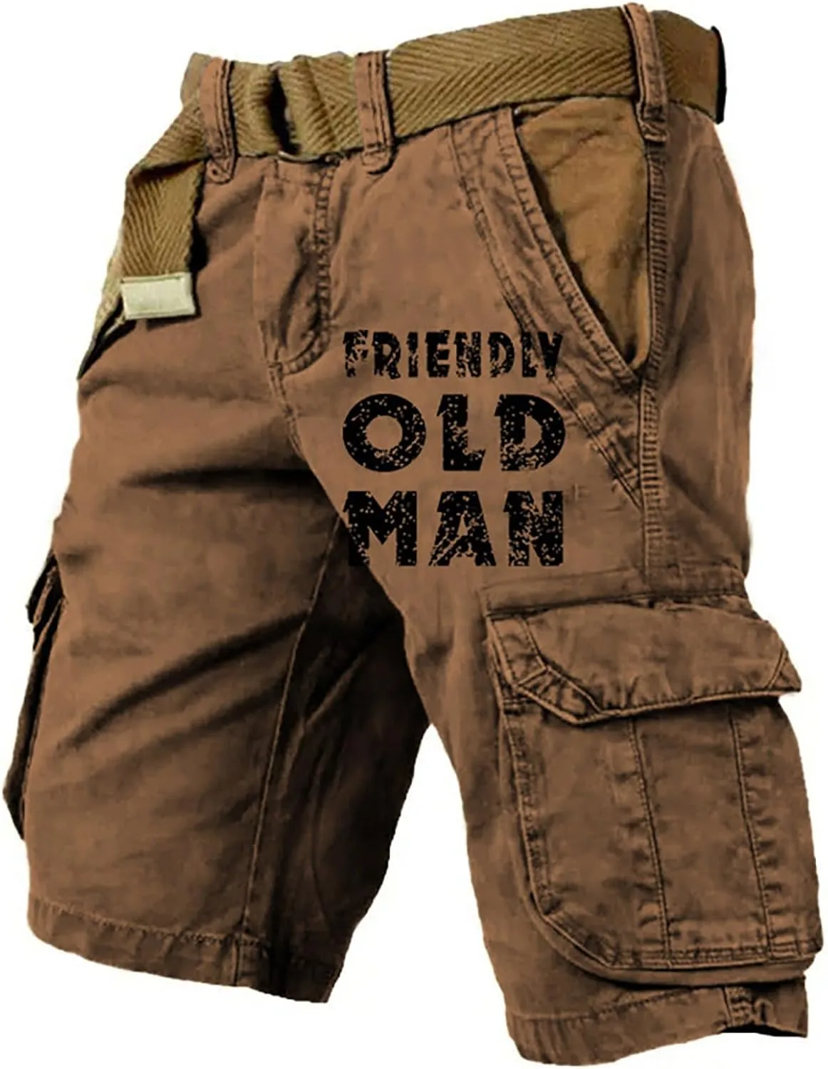 Men's Cargo Shorts Elastic Waist Workout Shorts Athletic Shorts Summer Running Hiking Shorts TrendyStreetwear