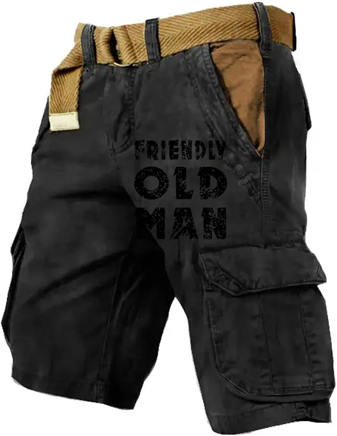 Men's Cargo Shorts Elastic Waist Workout Shorts Athletic Shorts Summer Running Hiking Shorts TrendyStreetwear
