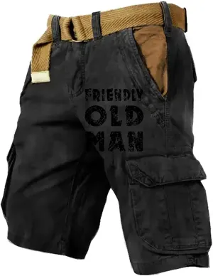 Men's Cargo Shorts Elastic Waist Workout Shorts Athletic Shorts Summer Running Hiking Shorts TrendyStreetwear