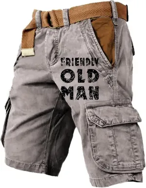 Men's Cargo Shorts Elastic Waist Workout Shorts Athletic Shorts Summer Running Hiking Shorts TrendyStreetwear