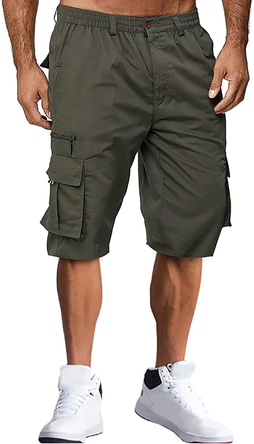 Men's Cargo Shorts Regular Stretch Vintage Work Pants Running Relaxed Fit Lightweight Flexible Resistant Hiking Pants