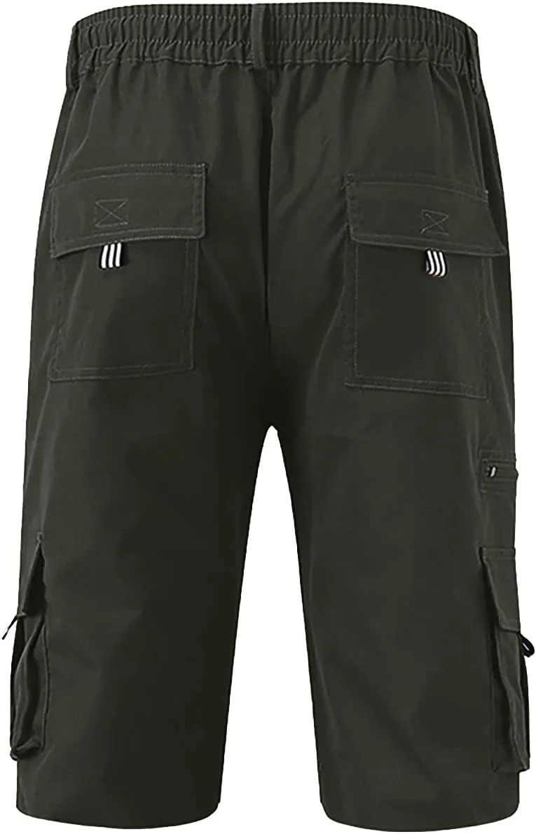 Men's Cargo Shorts Regular Stretch Vintage Work Pants Running Relaxed Fit Lightweight Flexible Resistant Hiking Pants