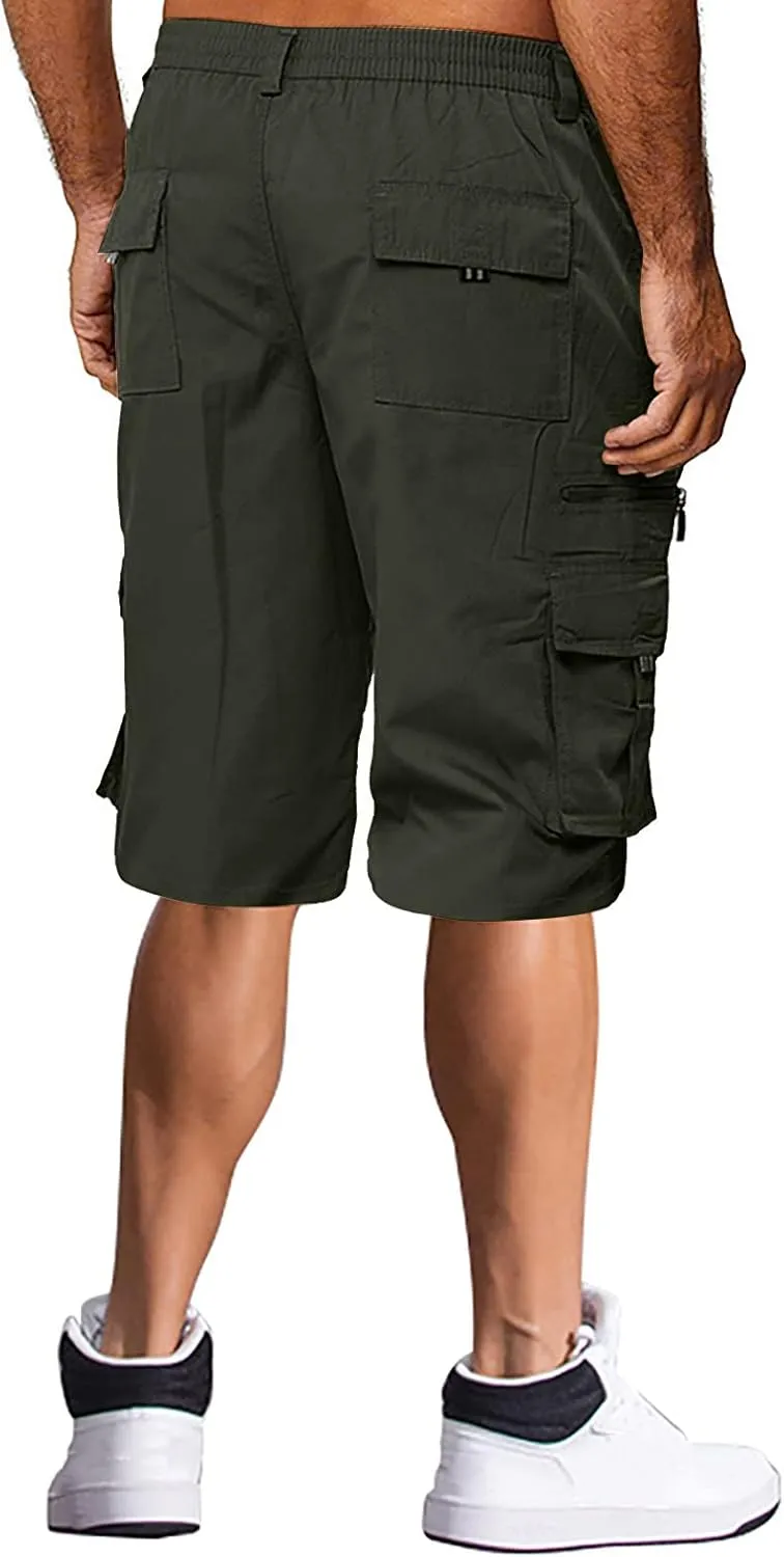 Men's Cargo Shorts Regular Stretch Vintage Work Pants Running Relaxed Fit Lightweight Flexible Resistant Hiking Pants