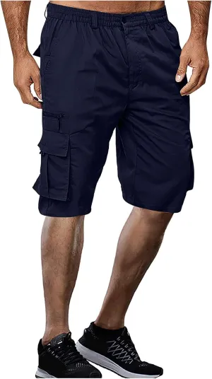 Men's Cargo Shorts Regular Stretch Vintage Work Pants Running Relaxed Fit Lightweight Flexible Resistant Hiking Pants