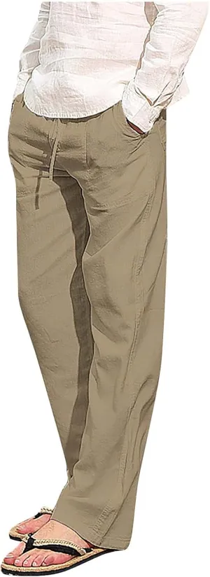 Mens Casual Cargo Pants Elastic Waist Stretch Drawstring Relaxed Fit Tactical Work Joggers Pants, S-5XL