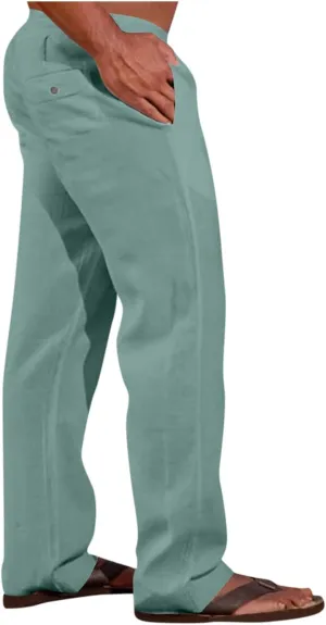 Mens Casual Cargo Pants Elastic Waist Stretch Drawstring Relaxed Fit Tactical Work Joggers Pants, S-5XL