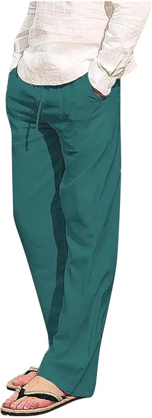 Mens Casual Cargo Pants Elastic Waist Stretch Drawstring Relaxed Fit Tactical Work Joggers Pants, S-5XL
