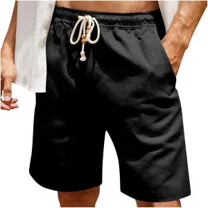 Men's Casual Drawstring Shorts Lightweight Elastic Waist Walking Shorts with Pockets